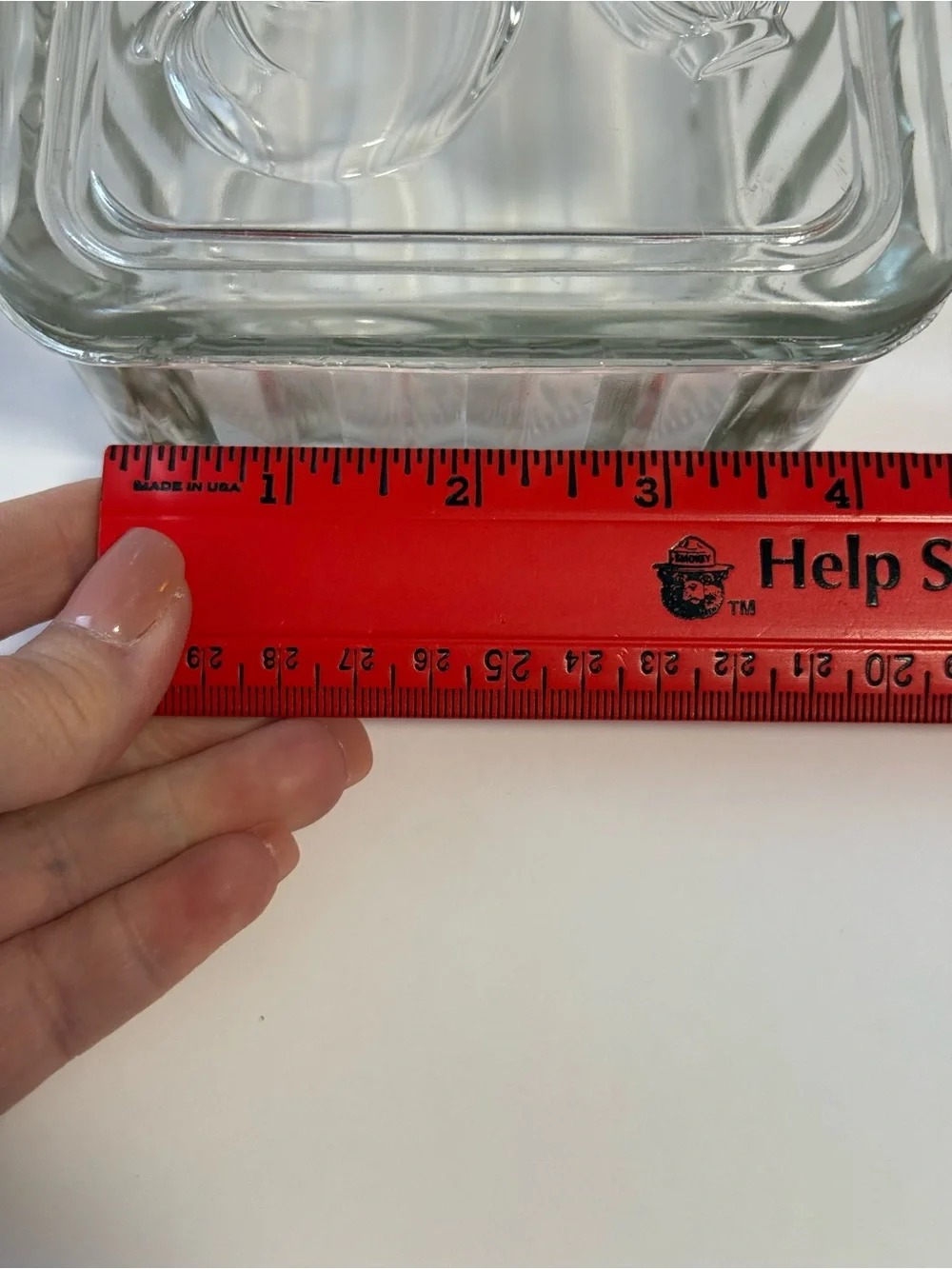 Vintage Federal Glass Vegetable Refrigerator Dish Clear